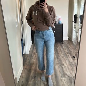 Aritzia Denim Forum The Joni High Rise Loose 29L in Picture this Bleu Wash